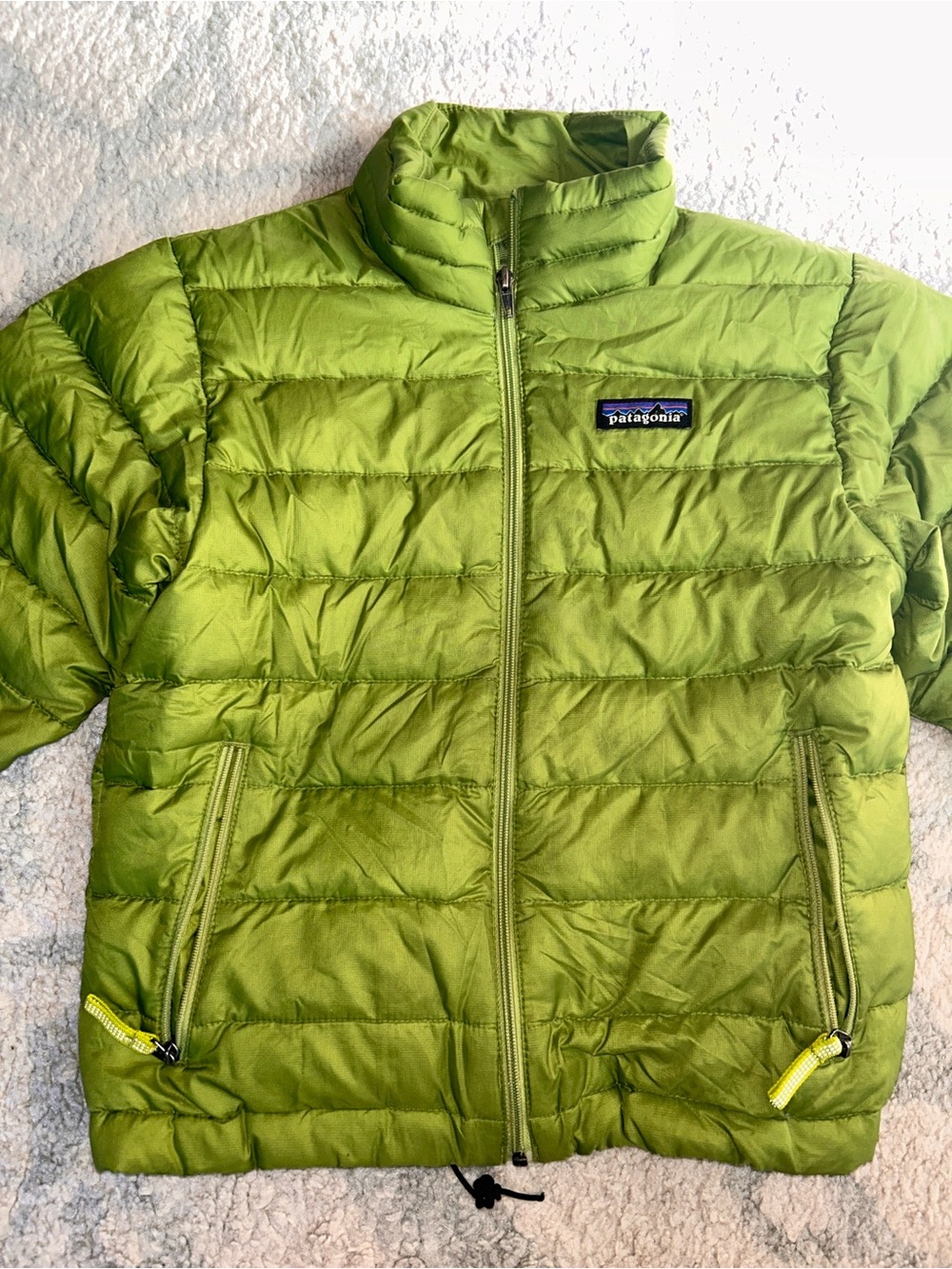 Patagonia Kids Lightweight Insulated puffer Jacket - Green *has repair*
